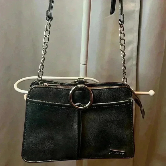 Pouchee Organizer Bag in silver gray Clutch or crossbody . New without tags - Picture 6 of 8